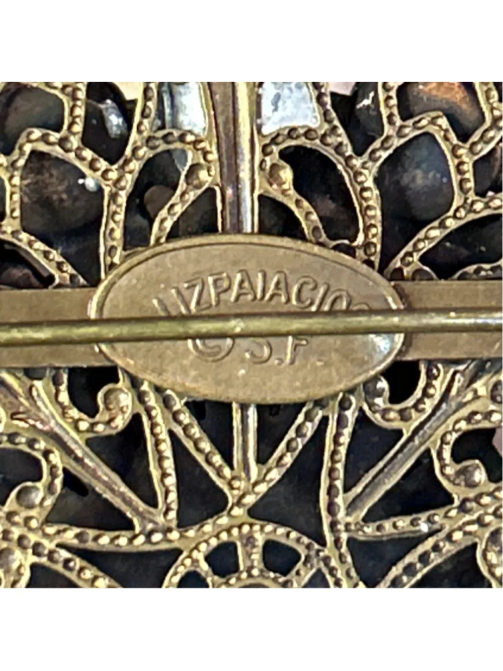 Women's Liz Palacios Red Rhinestone Brooch One Size - Picture 3 of 4